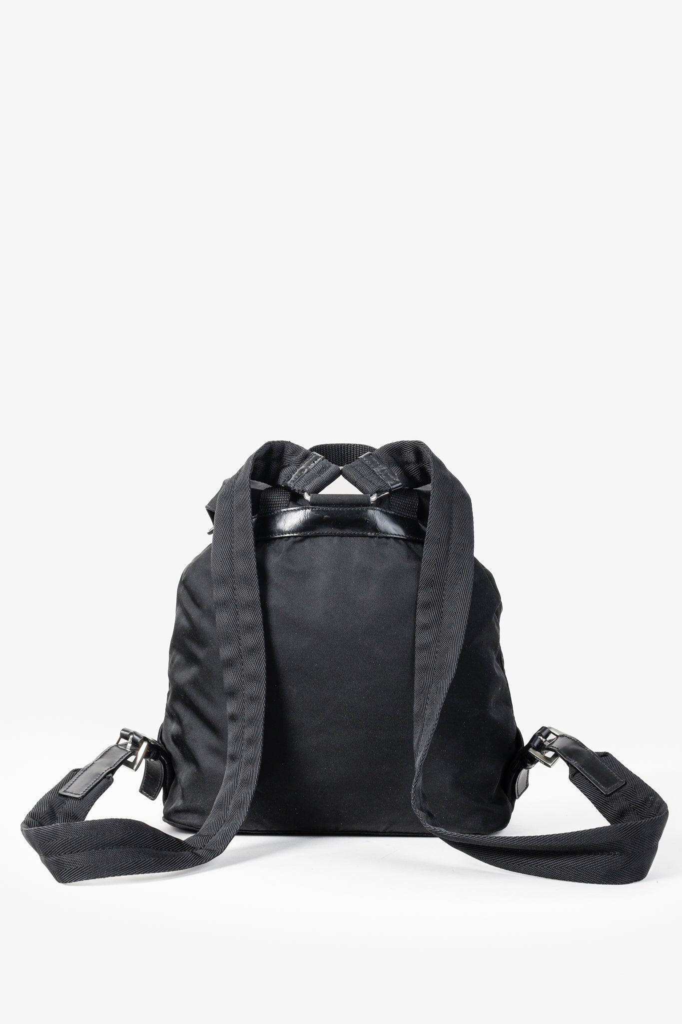 Prada Saffiano-Trimmed Tessuto Backpack