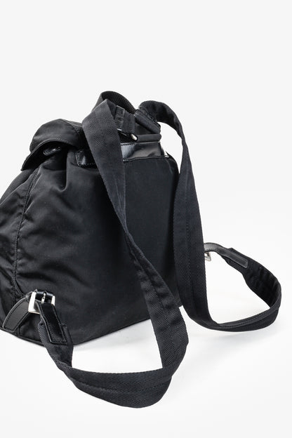 Prada Saffiano-Trimmed Tessuto Backpack