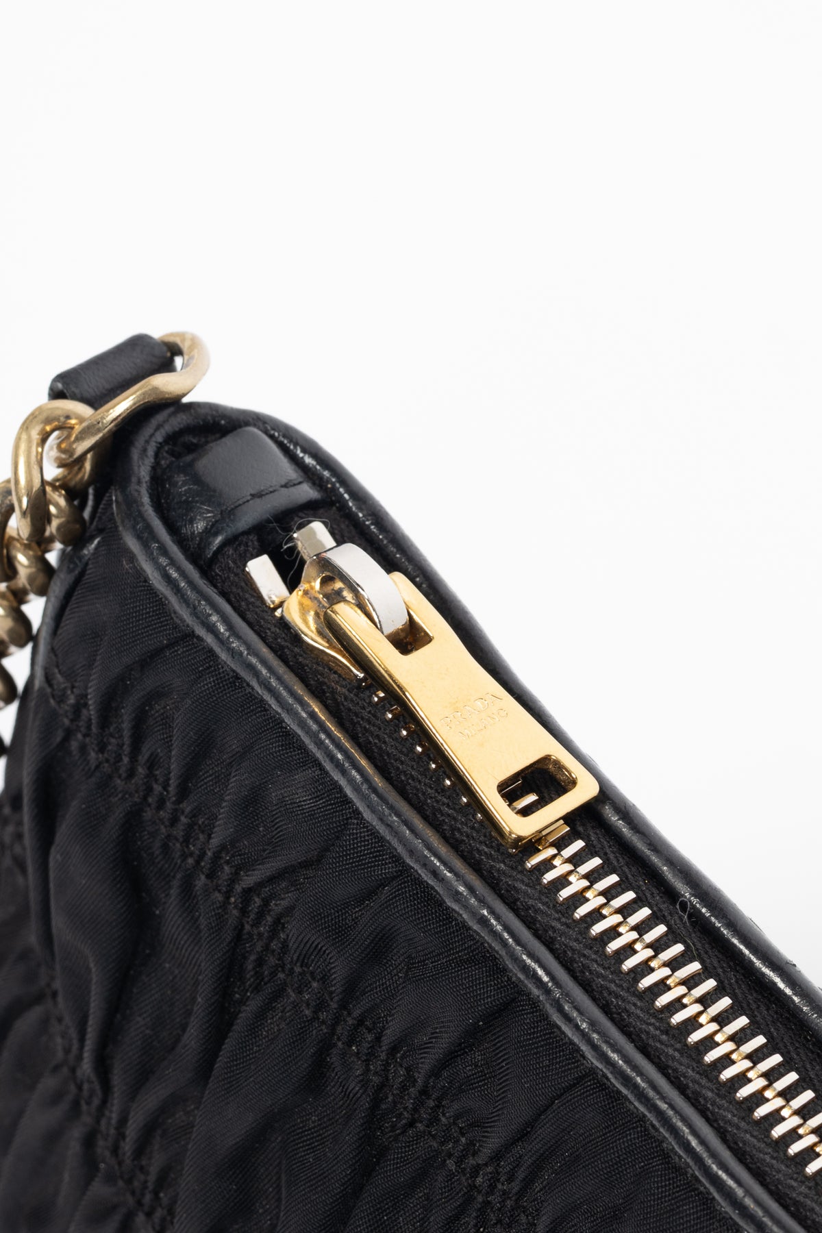 Prada Nero Tessuto Gaufre Nylon Shoulder Bag