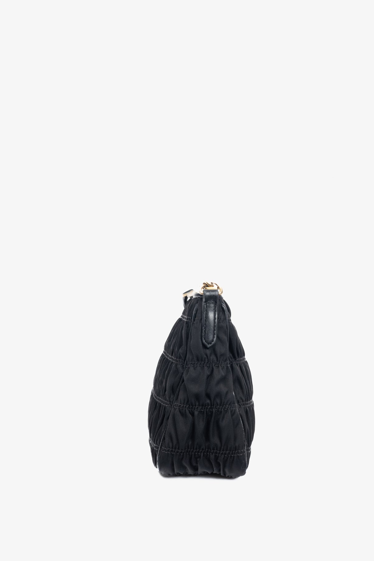 Prada Nero Tessuto Gaufre Nylon Shoulder Bag