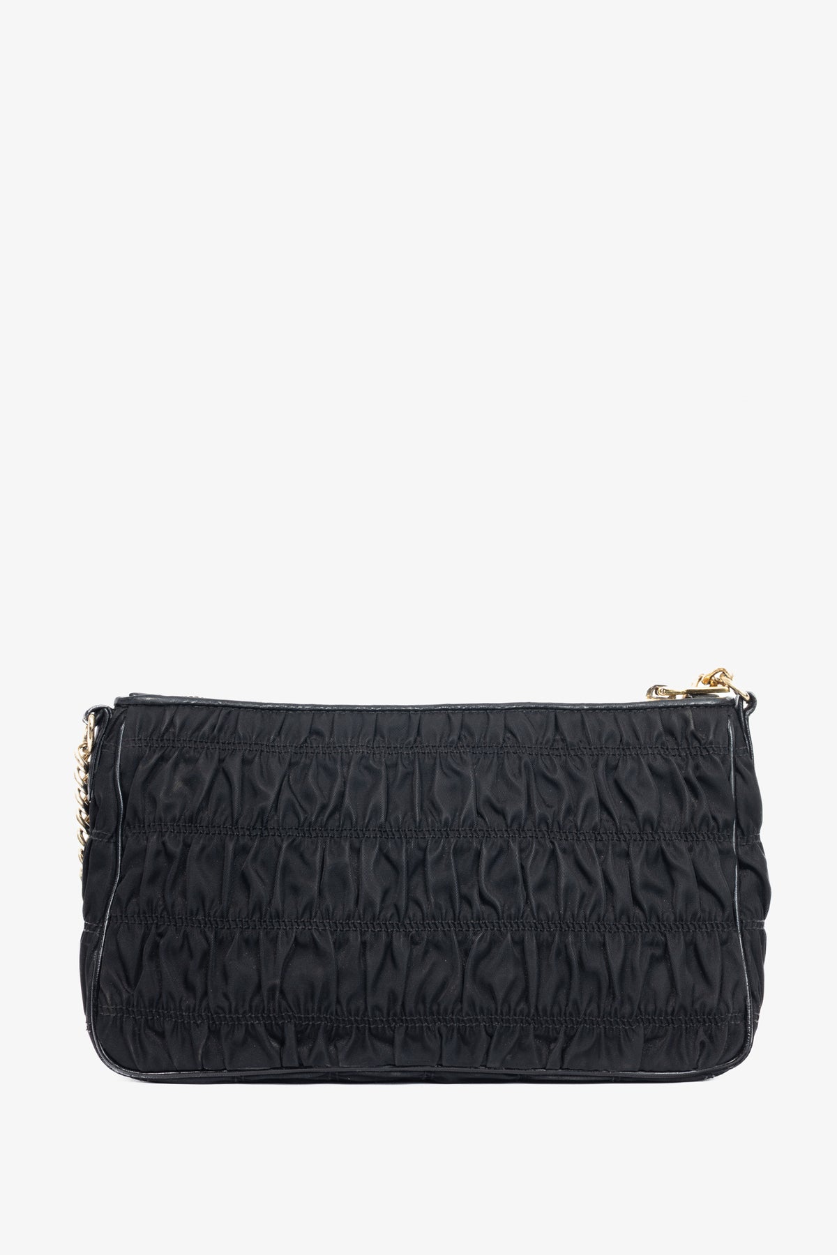 Prada Nero Tessuto Gaufre Nylon Shoulder Bag