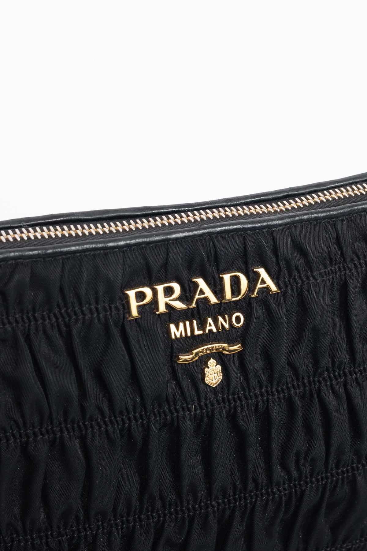 Prada Nero Tessuto Gaufre Nylon Shoulder Bag