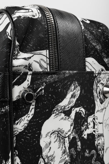 Prada AW/16 Animal Kingdom Nero & Avorio Tessuto Suitcase