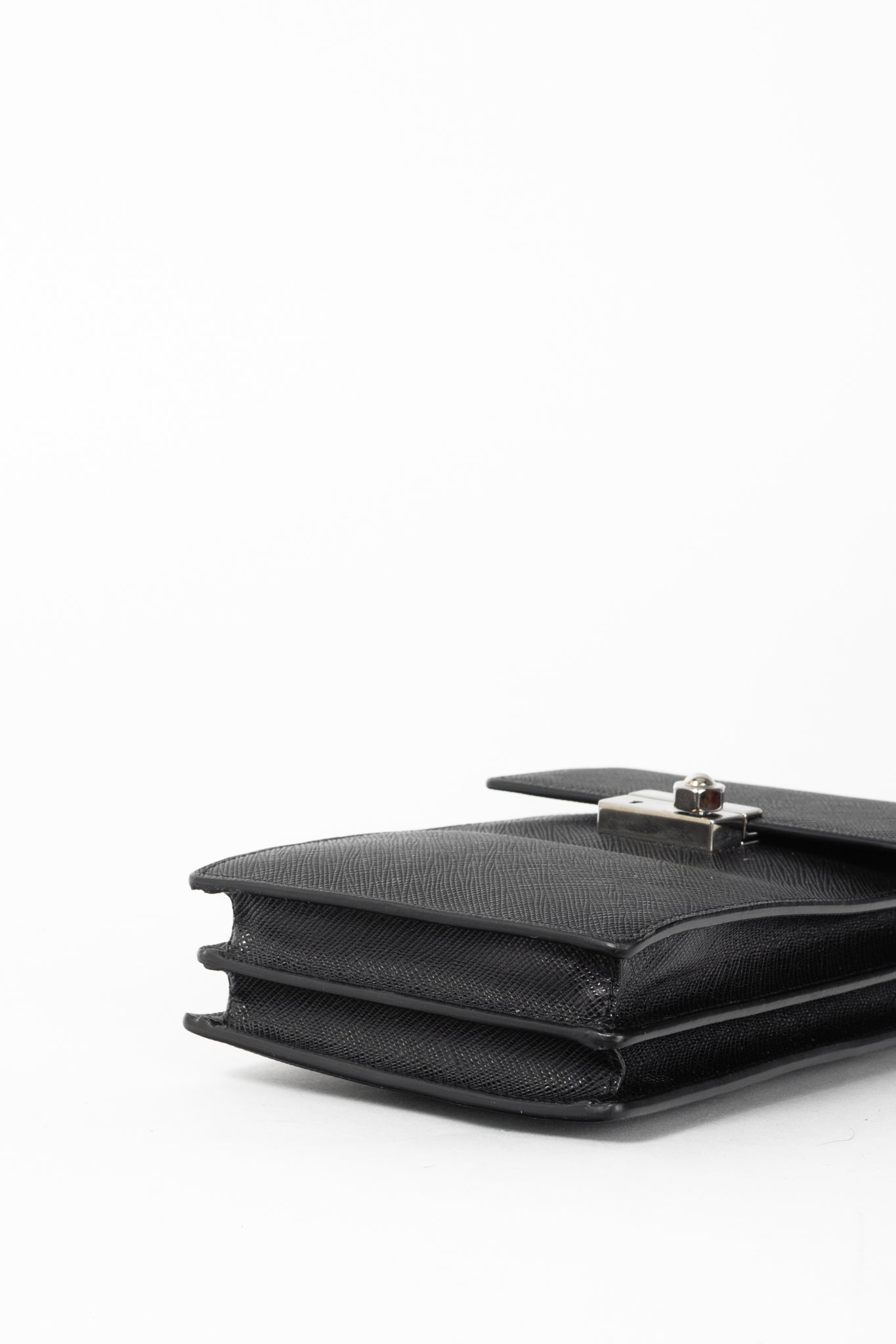 Prada Nero Saffiano Leather Smartphone Pouch