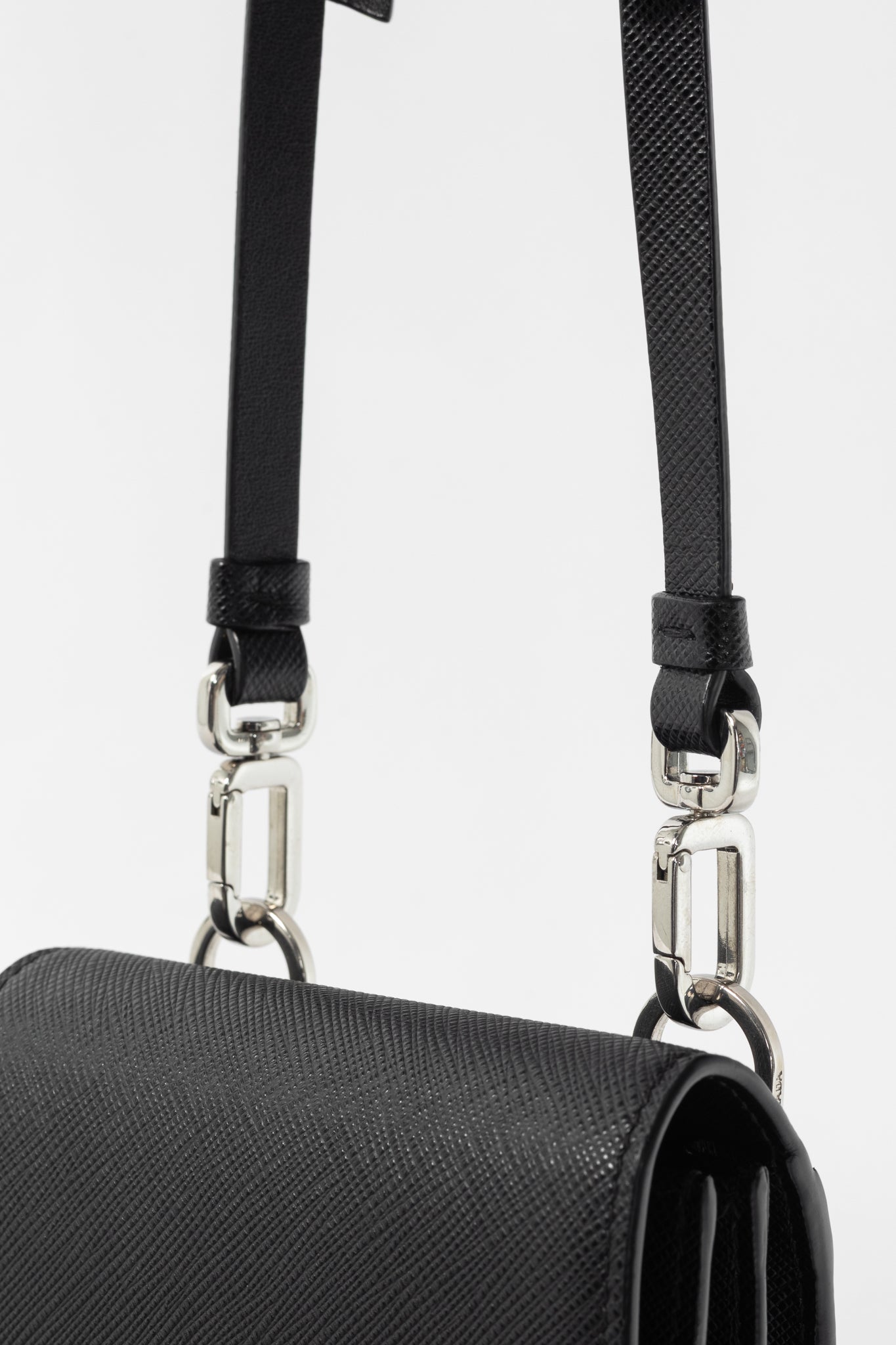 Prada Nero Saffiano Leather Smartphone Pouch