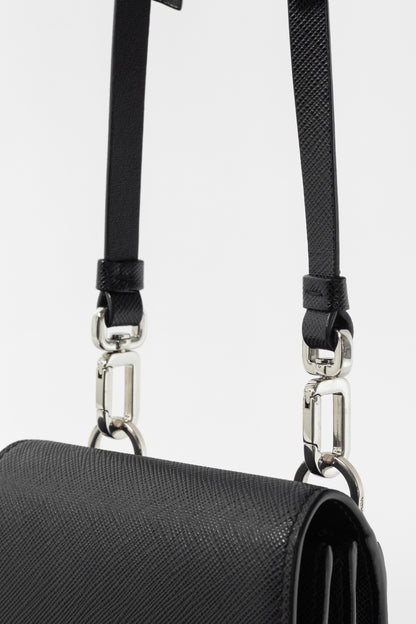 Prada Nero Saffiano Leather Smartphone Pouch