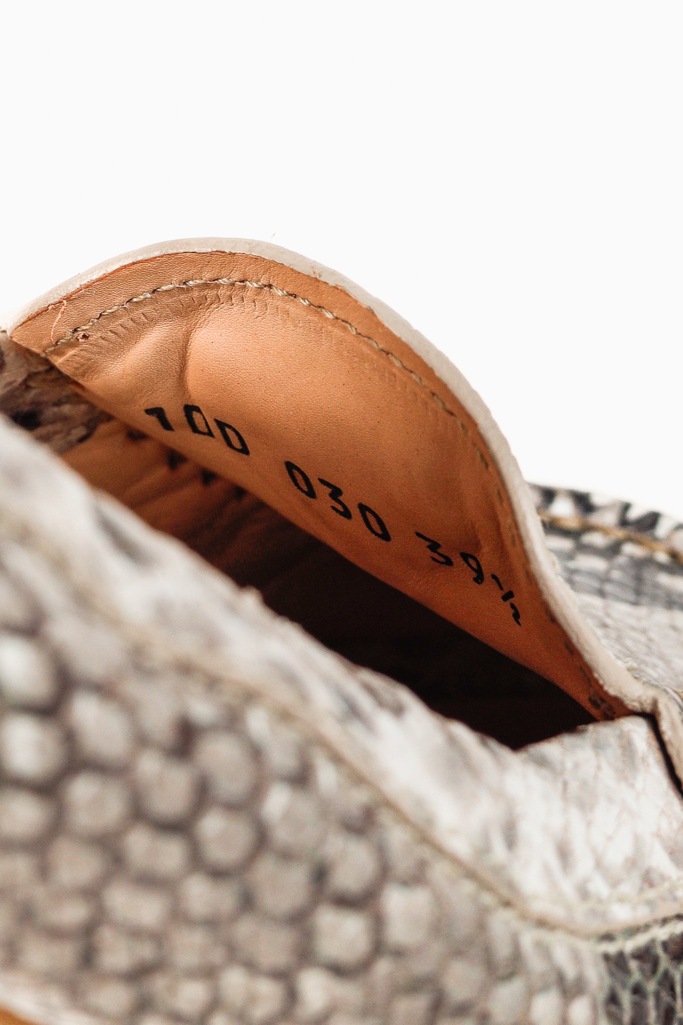 Prada Taupe Grey Reptile Embossed Driving-Style Leather Loafer
