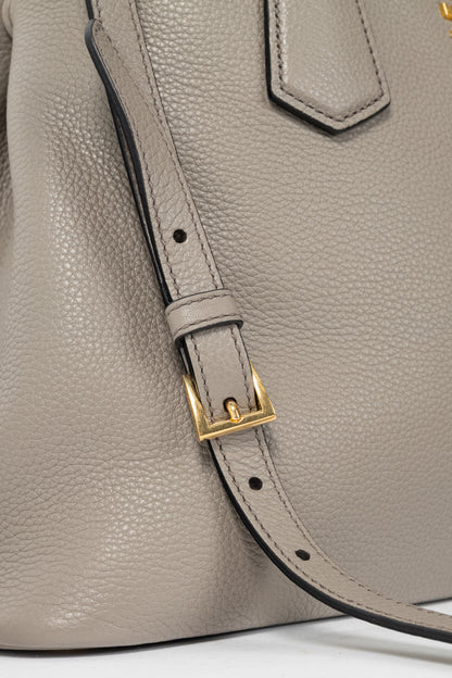 Prada Argilla Vitello Phenix Leather 2-Way Tote
