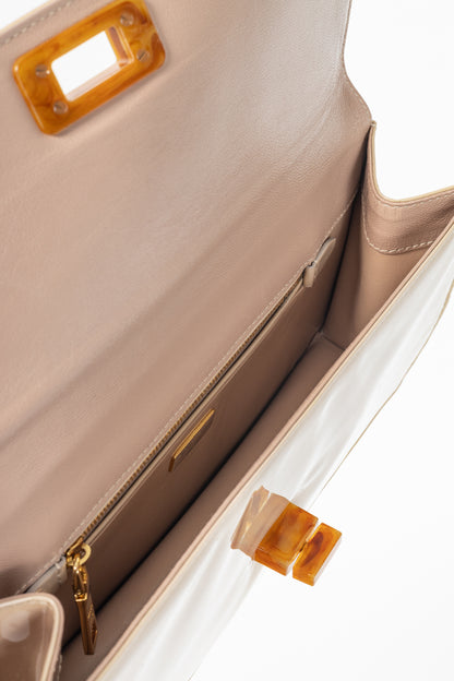 Prada Cammeo Vernice Leather Oversized Clutch