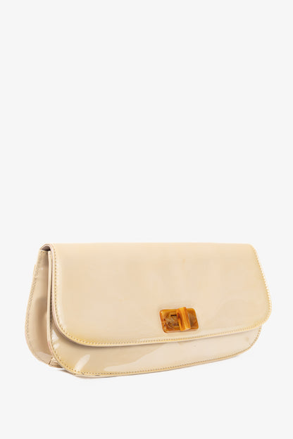 Prada Cammeo Vernice Leather Oversized Clutch