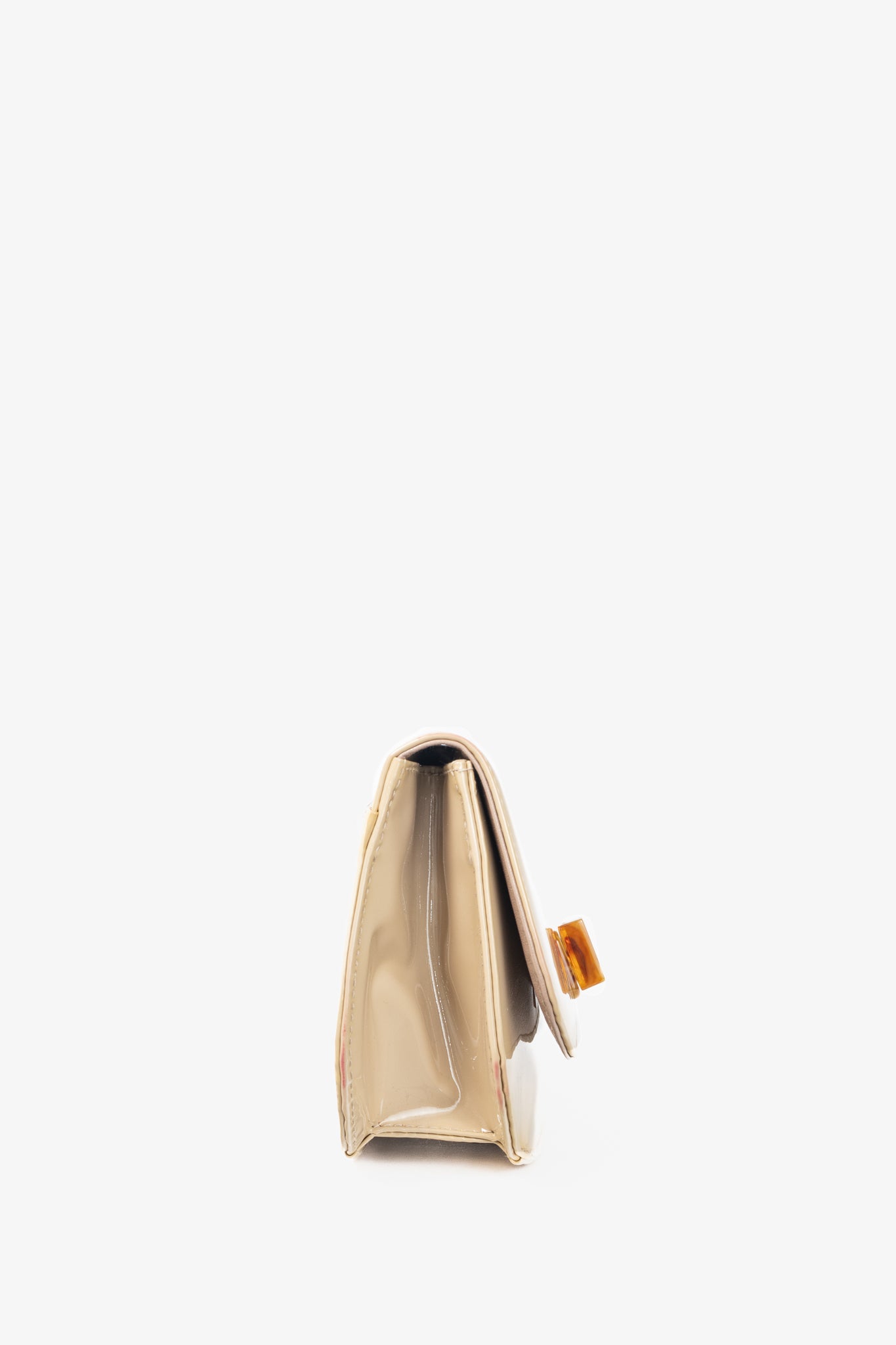 Prada Cammeo Vernice Leather Oversized Clutch