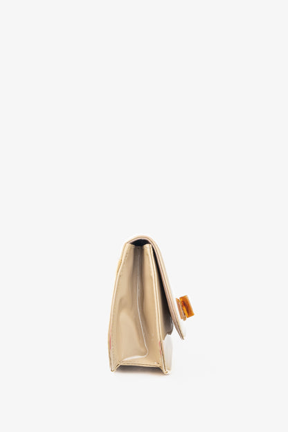 Prada Cammeo Vernice Leather Oversized Clutch