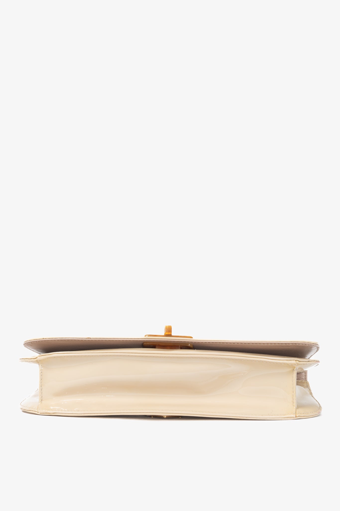 Prada Cammeo Vernice Leather Oversized Clutch