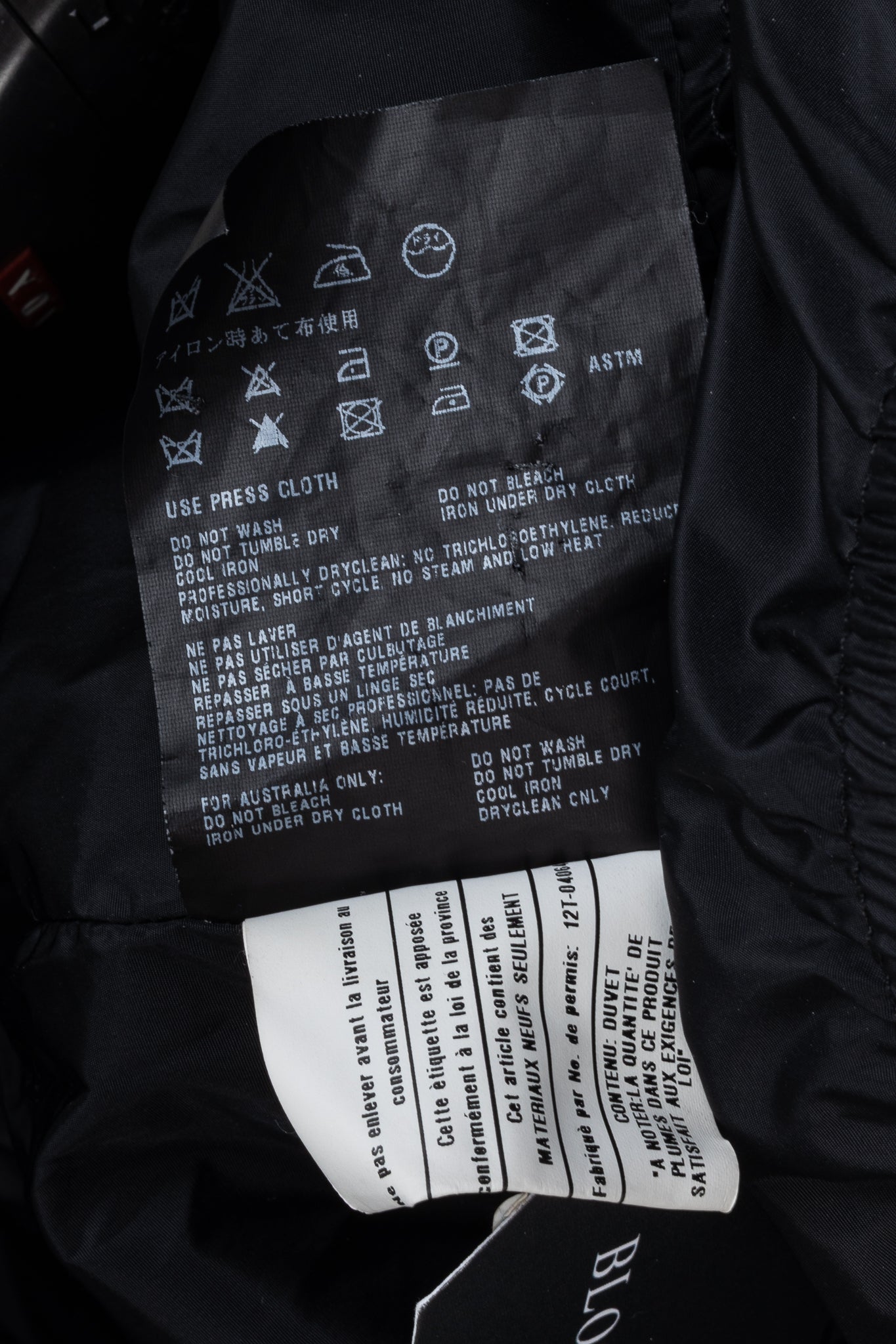 Prada Cream Nylon Embroidered-Logo Quilted Down Puffer