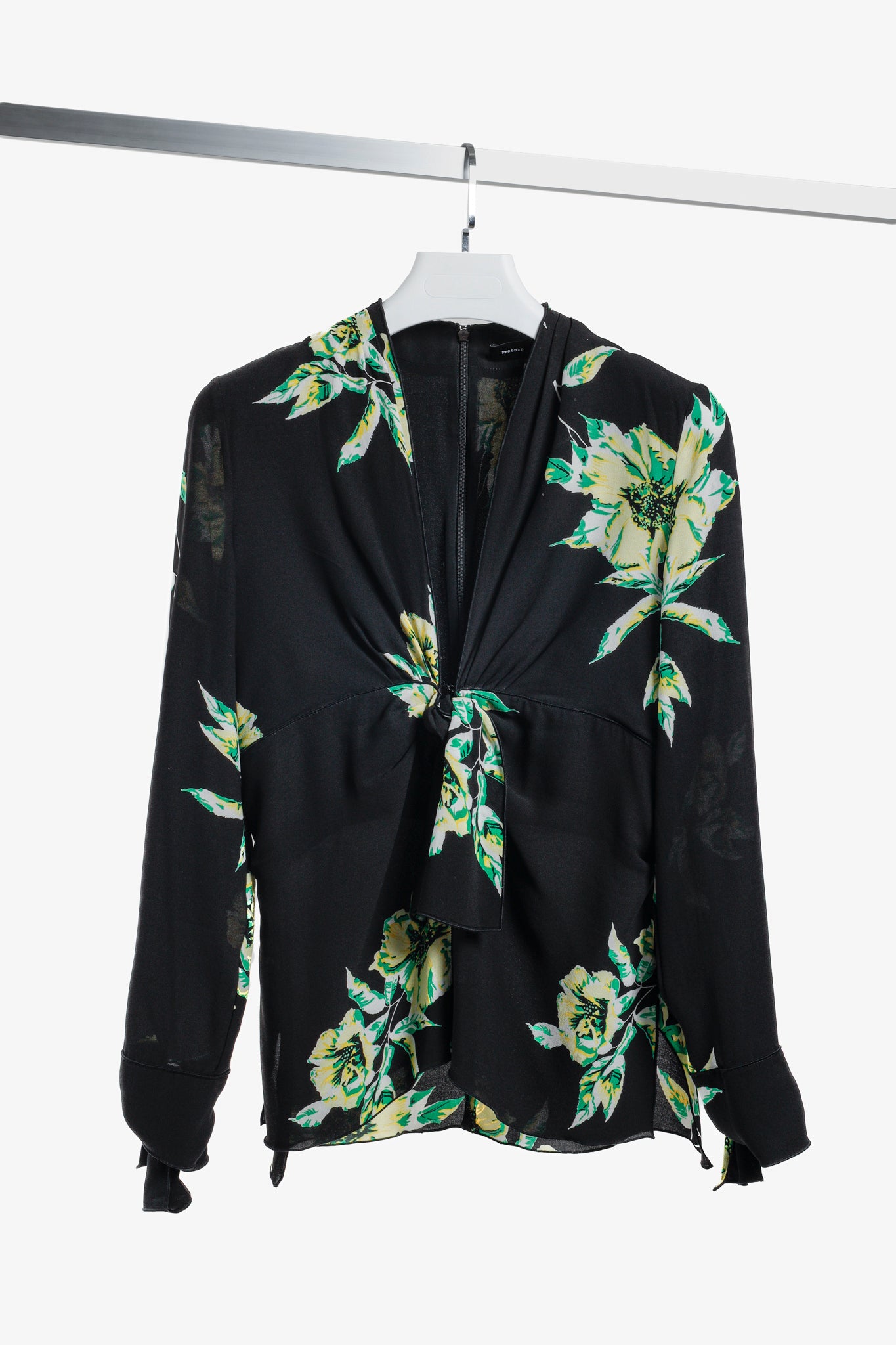 Proenza Schouler Silk Floral Print Blouse