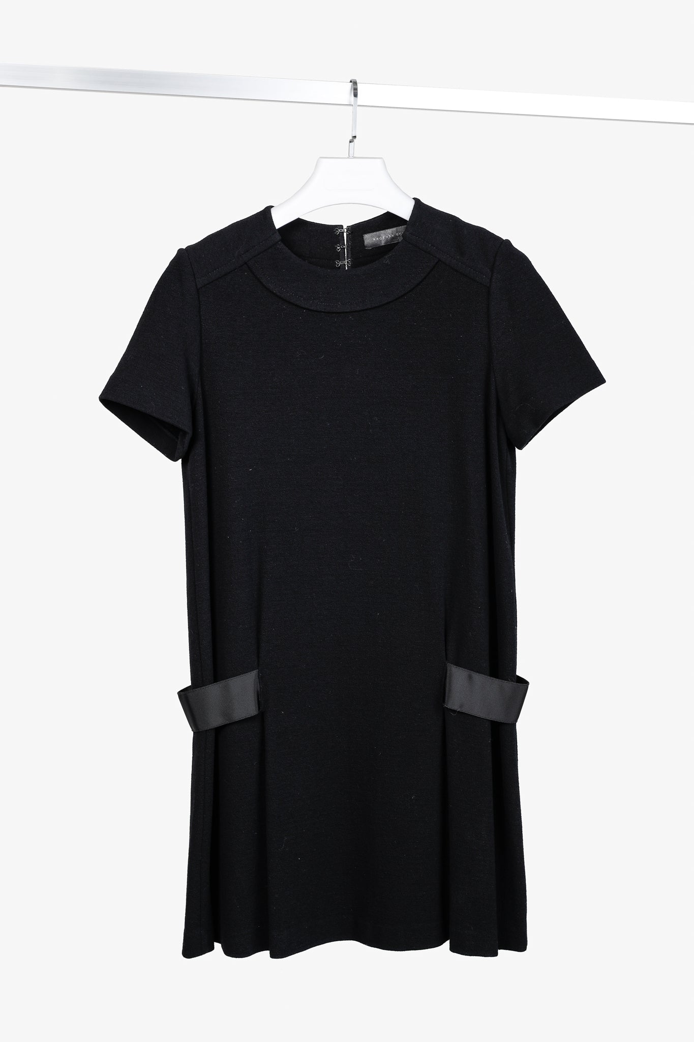 Proenza Schouler Black Knit Short-Sleeve Mini Dress