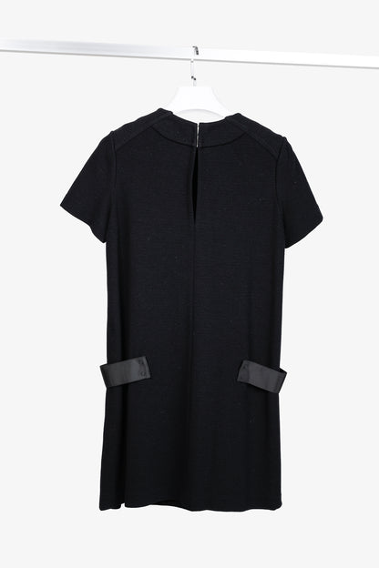 Proenza Schouler Black Knit Short-Sleeve Mini Dress