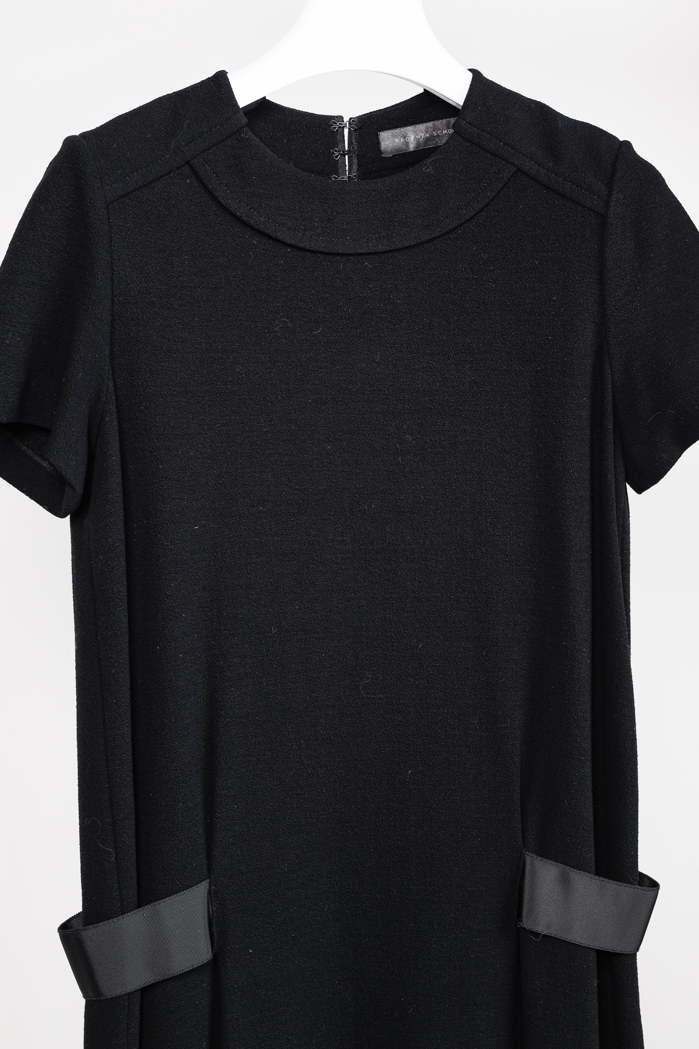 Proenza Schouler Black Knit Short-Sleeve Mini Dress