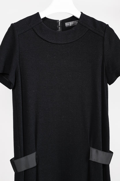 Proenza Schouler Black Knit Short-Sleeve Mini Dress