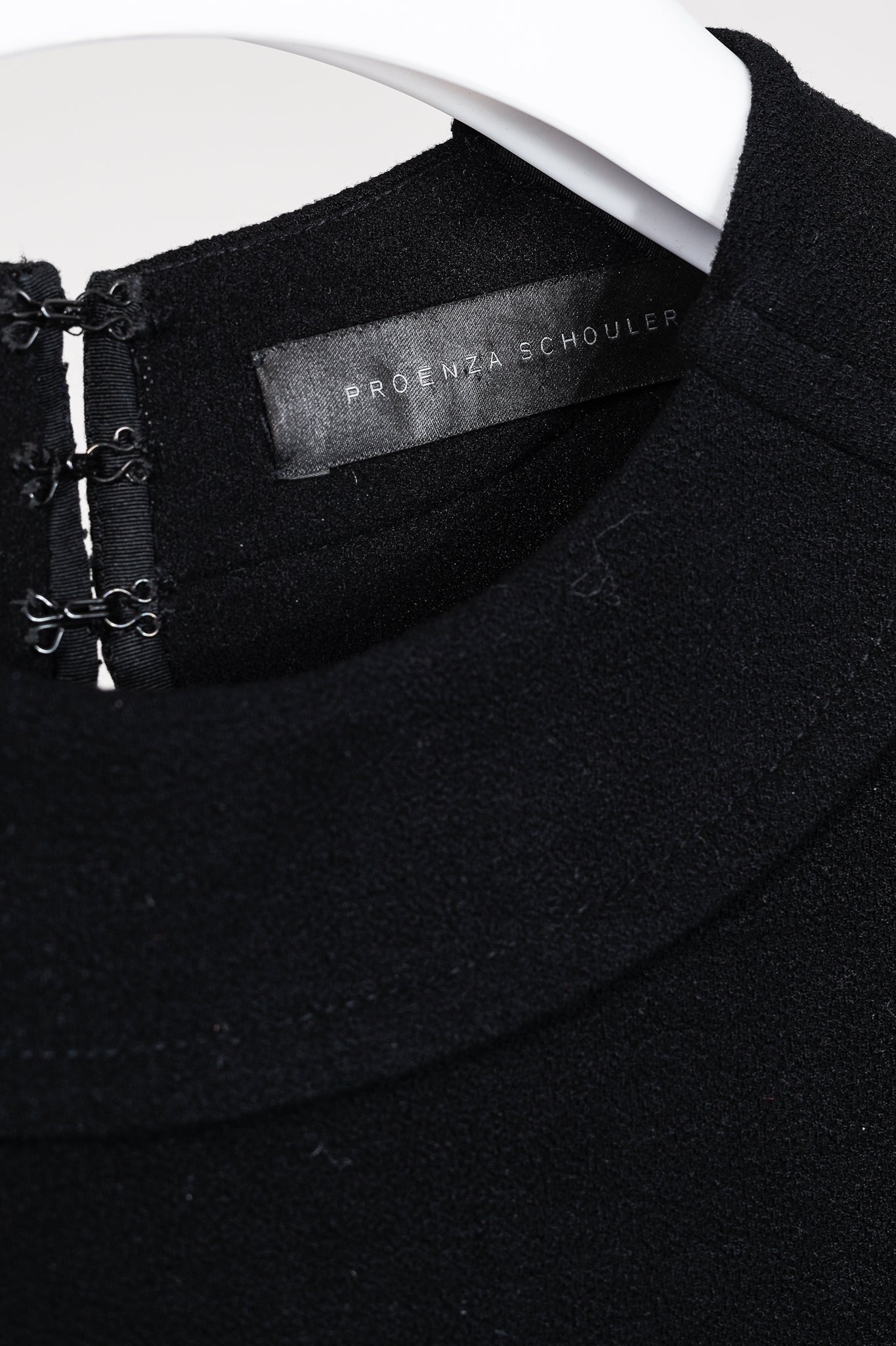 Proenza Schouler Black Knit Short-Sleeve Mini Dress
