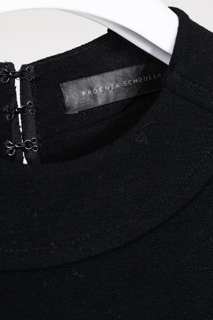 Proenza Schouler Black Knit Short-Sleeve Mini Dress