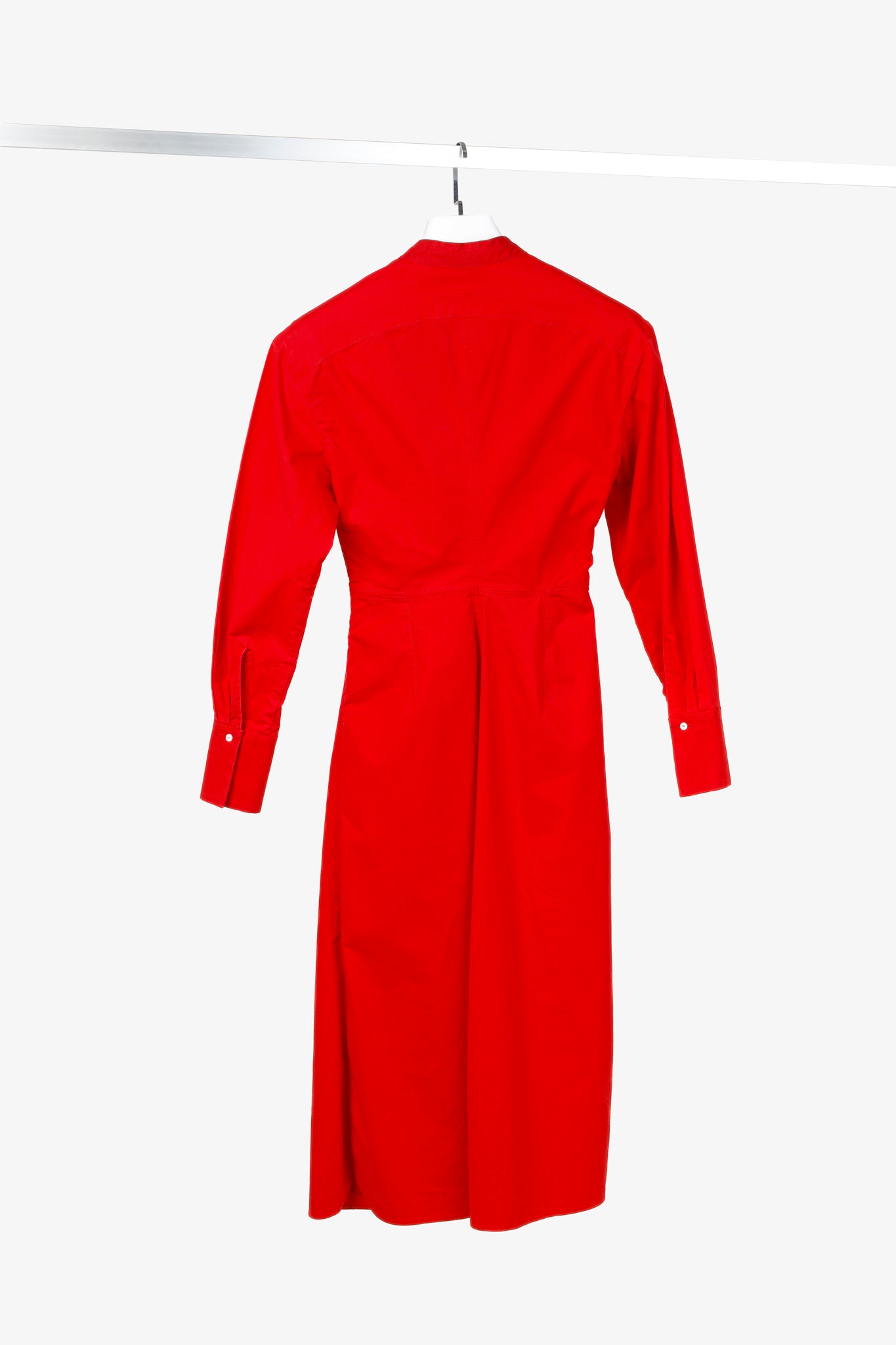 Proenza Schouler Resort 2019 Poppy Poplin Tie-Waist Shirtdress