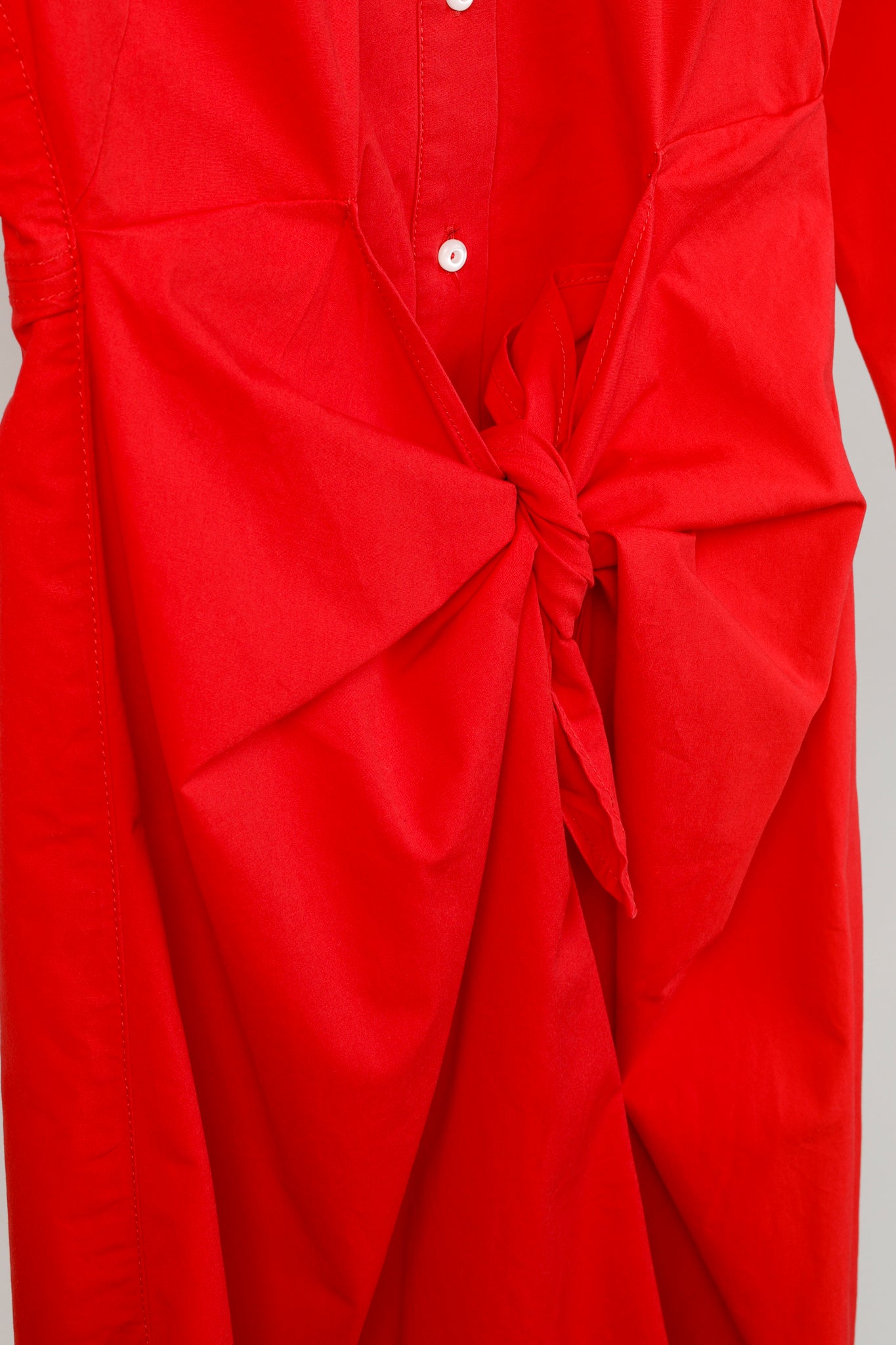 Proenza Schouler Resort 2019 Poppy Poplin Tie-Waist Shirtdress