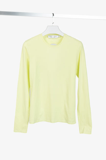 Proenza Schouler White Label Yellow Jersey Cutout-Back Long-Sleeve T-Shirt