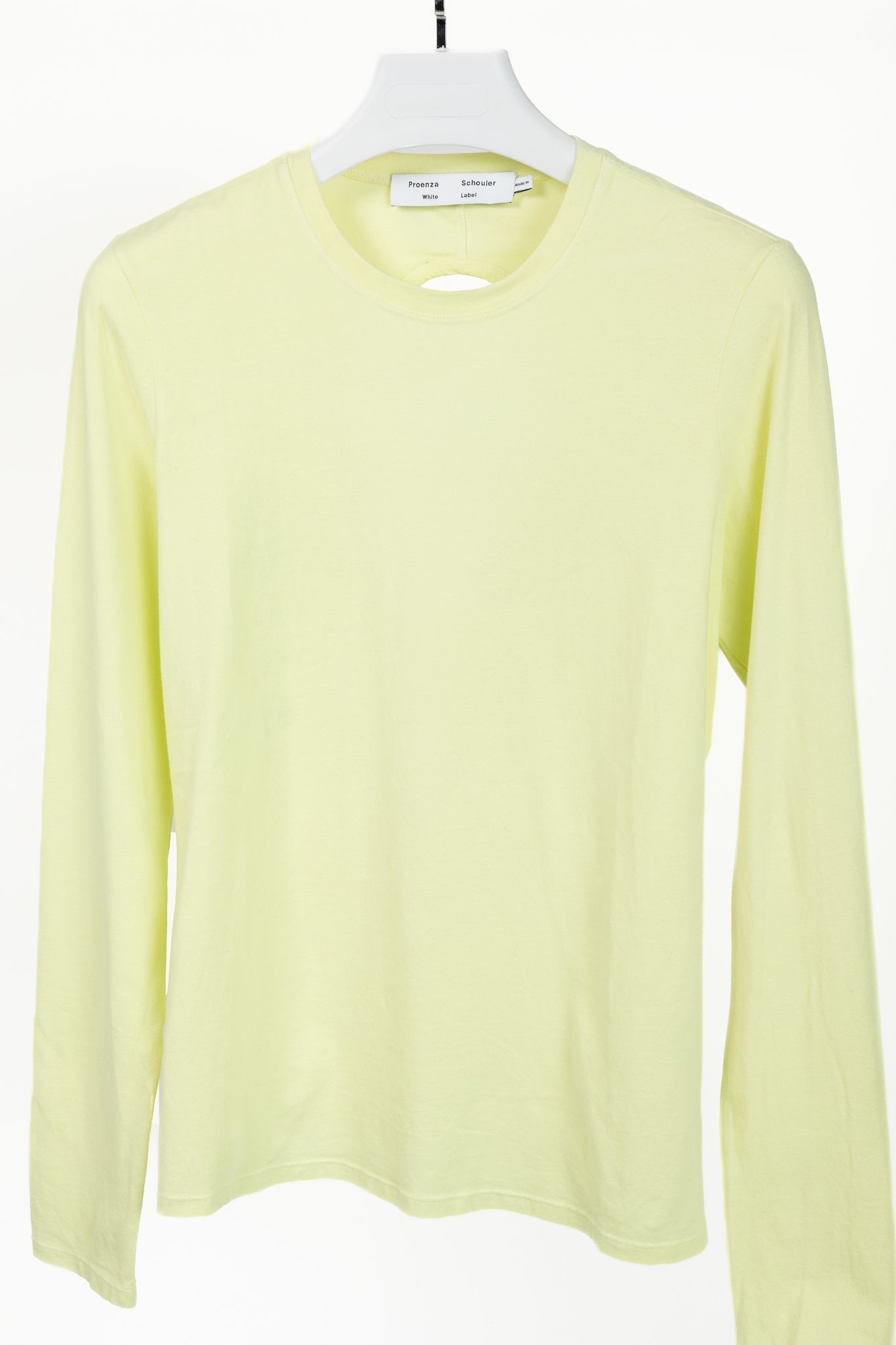 Proenza Schouler White Label Yellow Jersey Cutout-Back Long-Sleeve T-Shirt