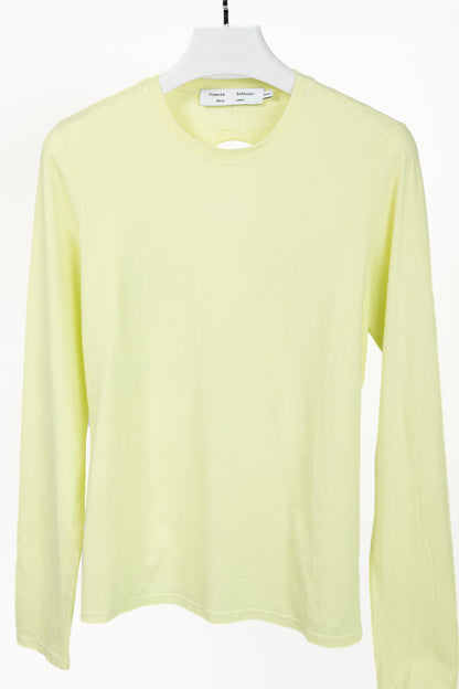 Proenza Schouler White Label Yellow Jersey Cutout-Back Long-Sleeve T-Shirt