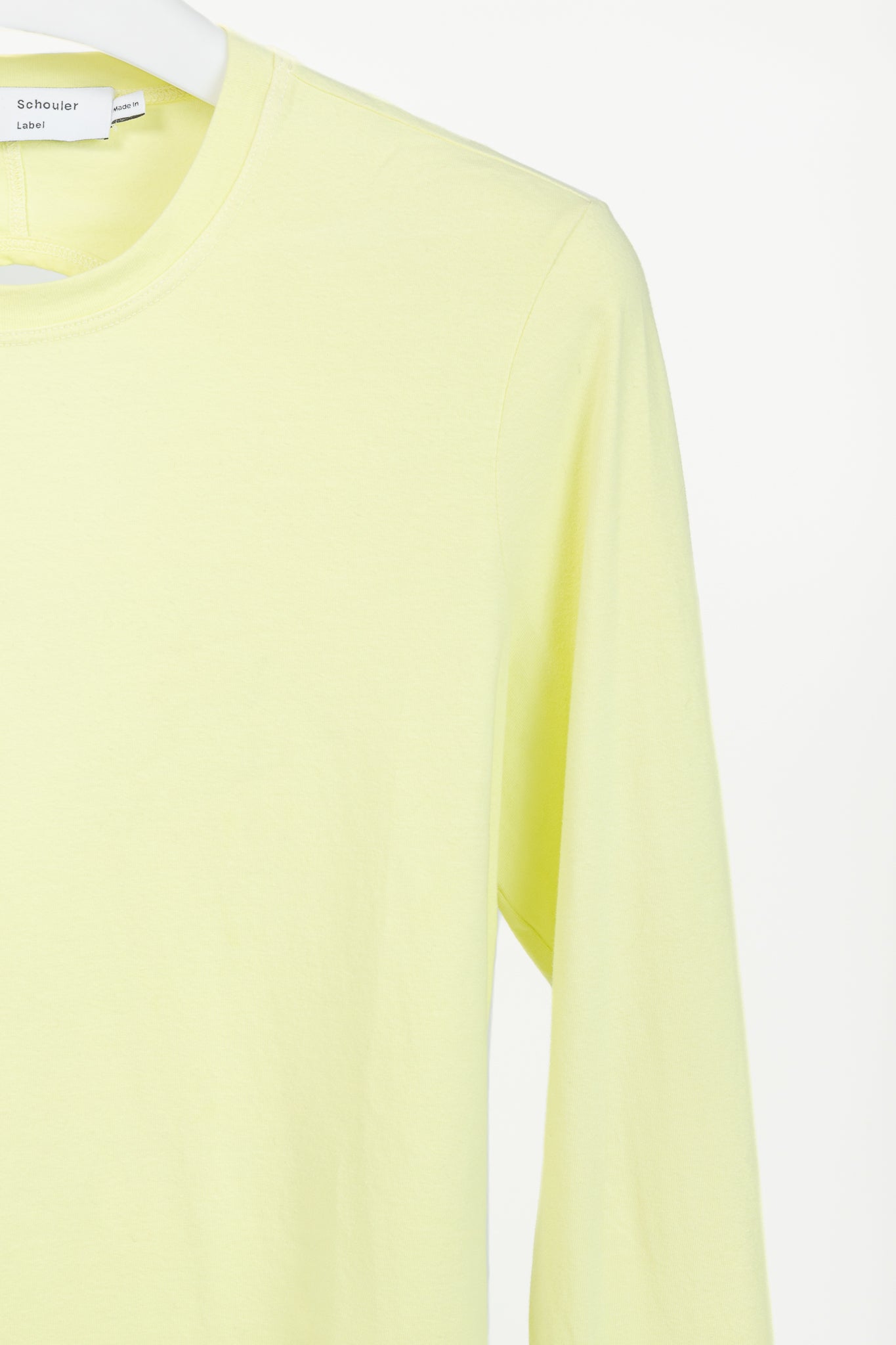 Proenza Schouler White Label Yellow Jersey Cutout-Back Long-Sleeve T-Shirt