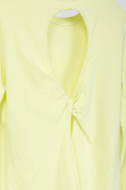 Proenza Schouler White Label Yellow Jersey Cutout-Back Long-Sleeve T-Shirt