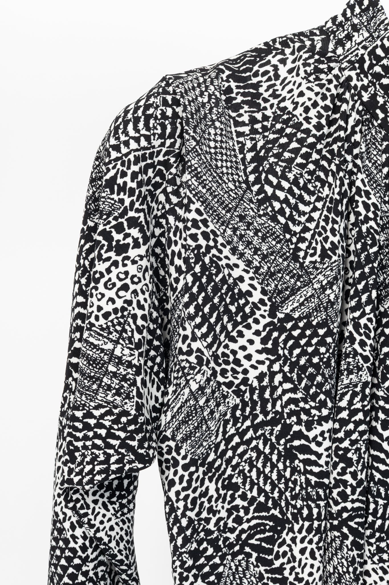 Proenza Schouler Black & White Mixed-Print Jersey Top