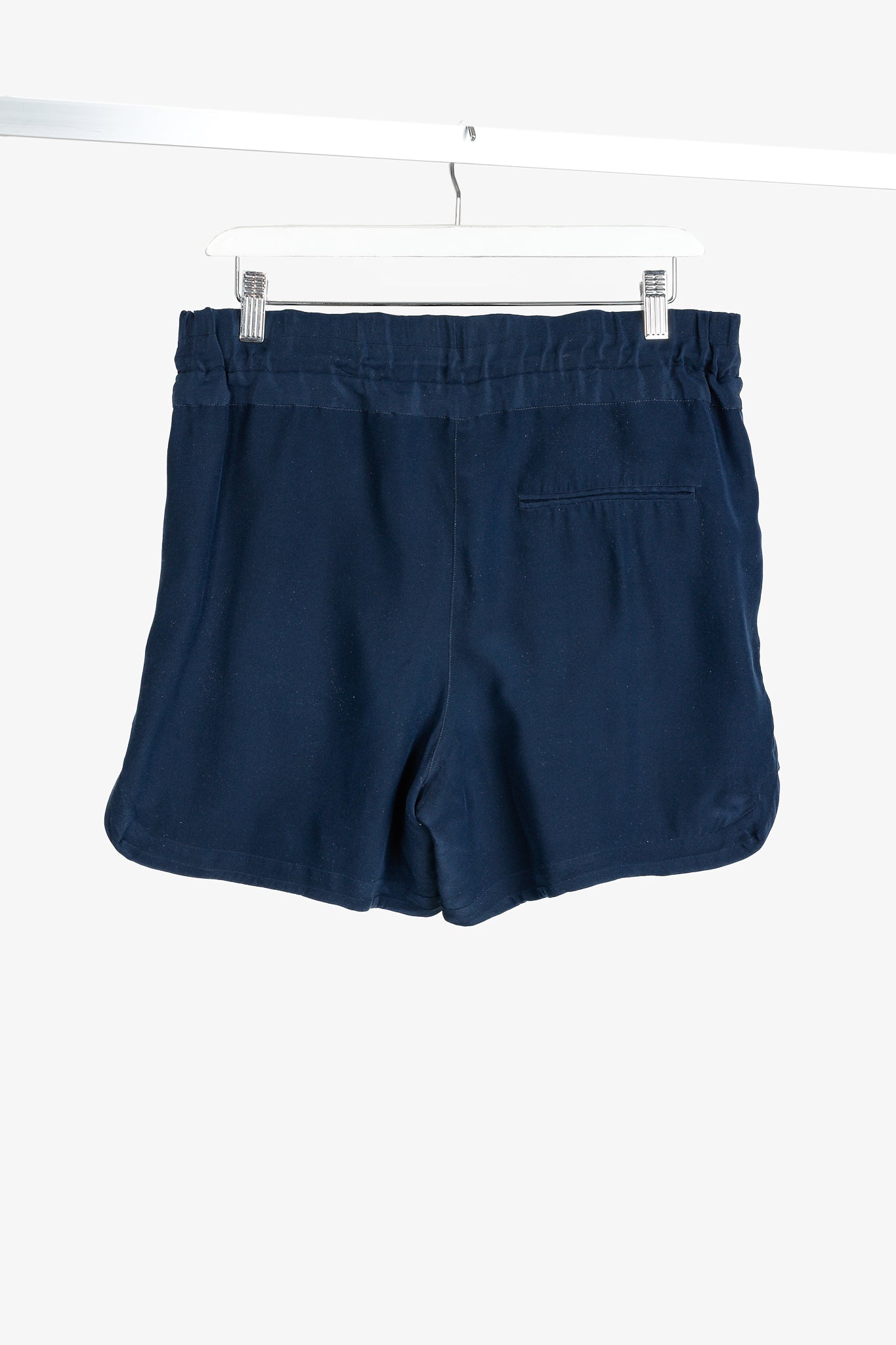 Public School SS/15 Runway Navy Silk Charmeuse Boxer Shorts