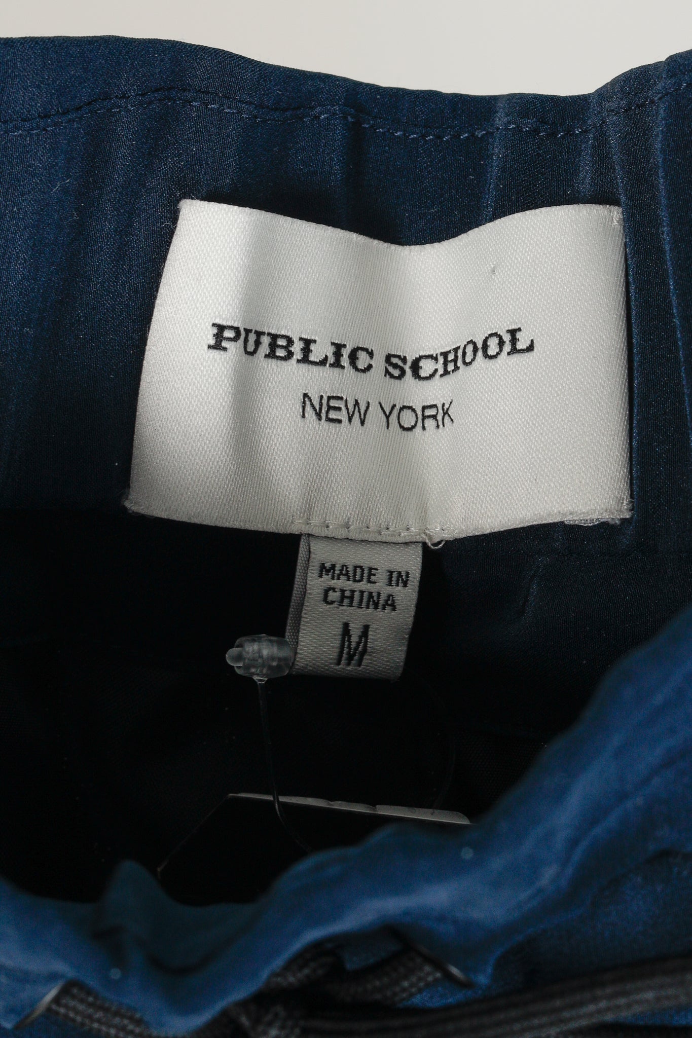 Public School SS/15 Runway Navy Silk Charmeuse Boxer Shorts