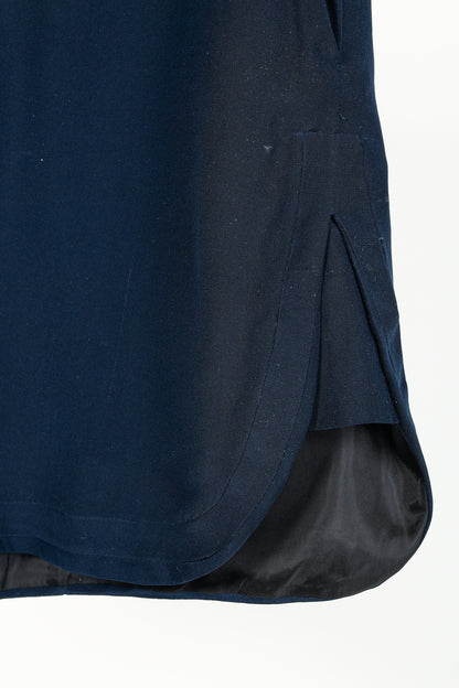 Public School SS/15 Runway Navy Silk Charmeuse Boxer Shorts