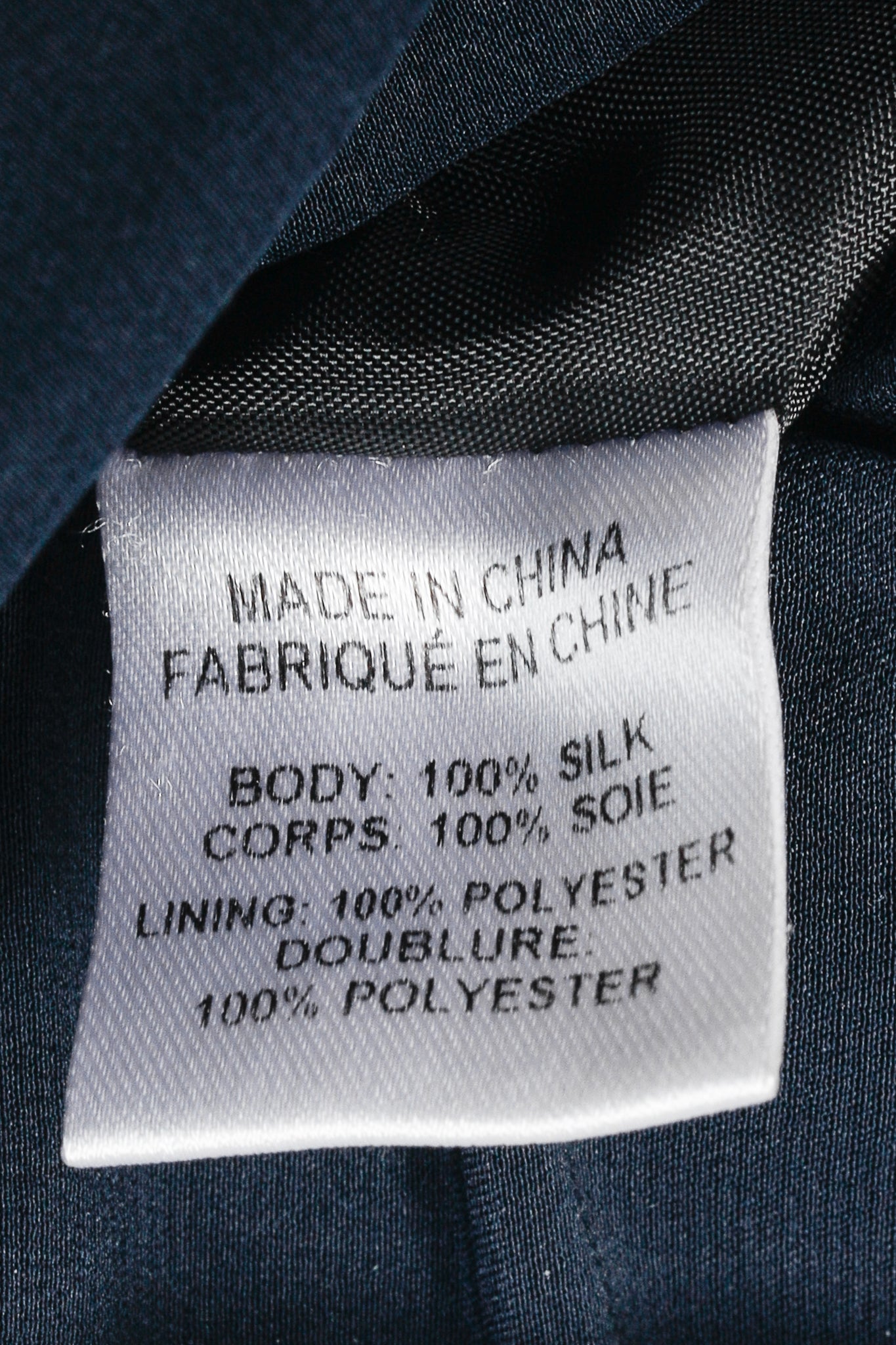 Public School SS/15 Runway Navy Silk Charmeuse Boxer Shorts