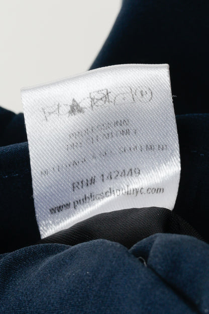 Public School SS/15 Runway Navy Silk Charmeuse Boxer Shorts