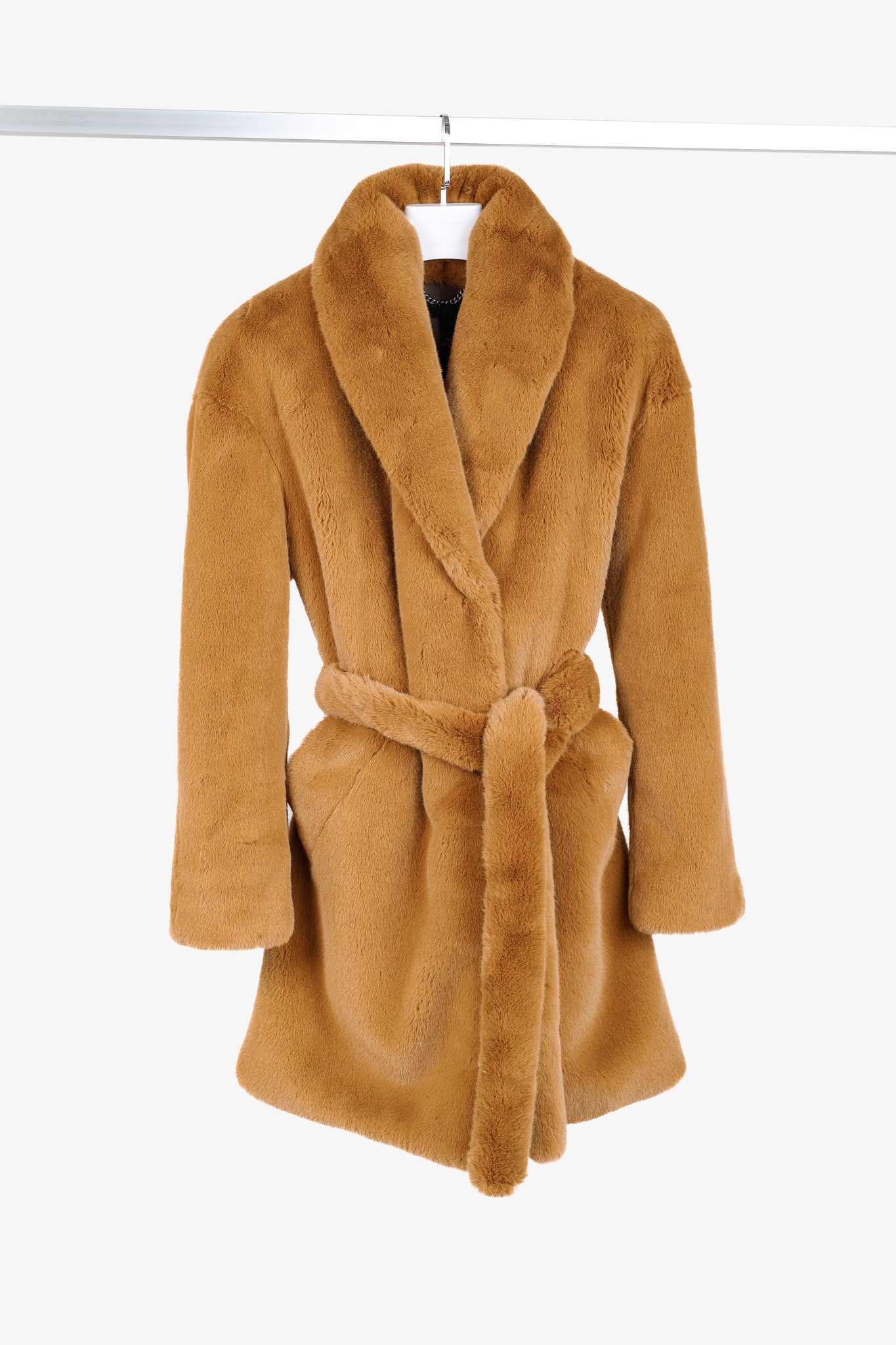 Camel Rag Rag & Bone Bijou Camel Belted Faux Fur Coat – Blogger Armoire