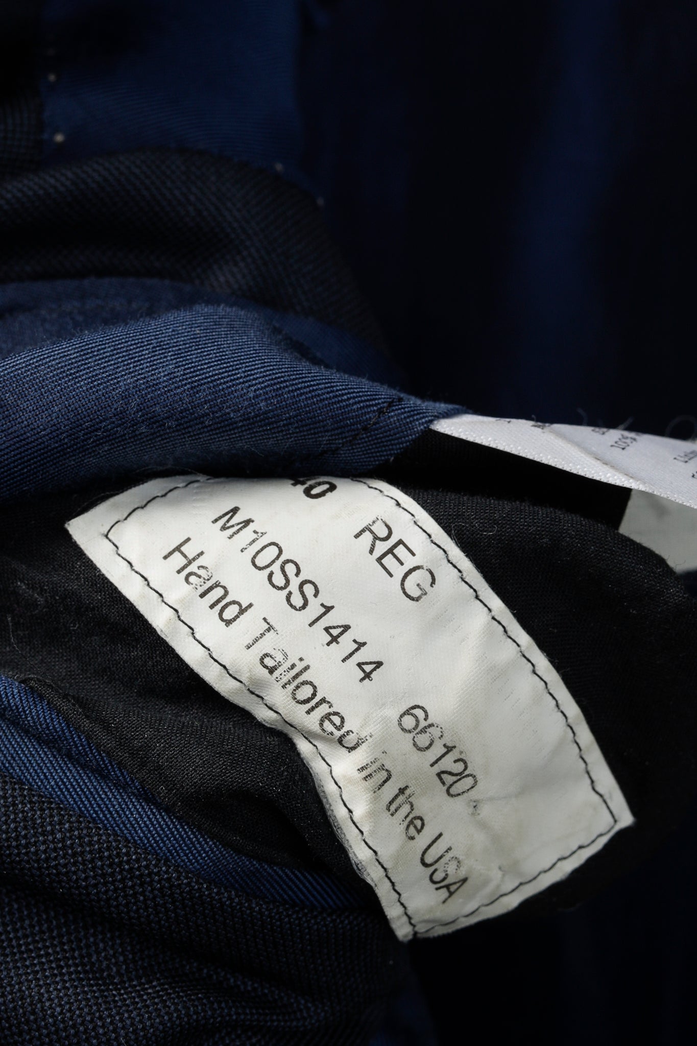 Rag & Bone Navy Blue Wool-Suiting Tailored Blazer