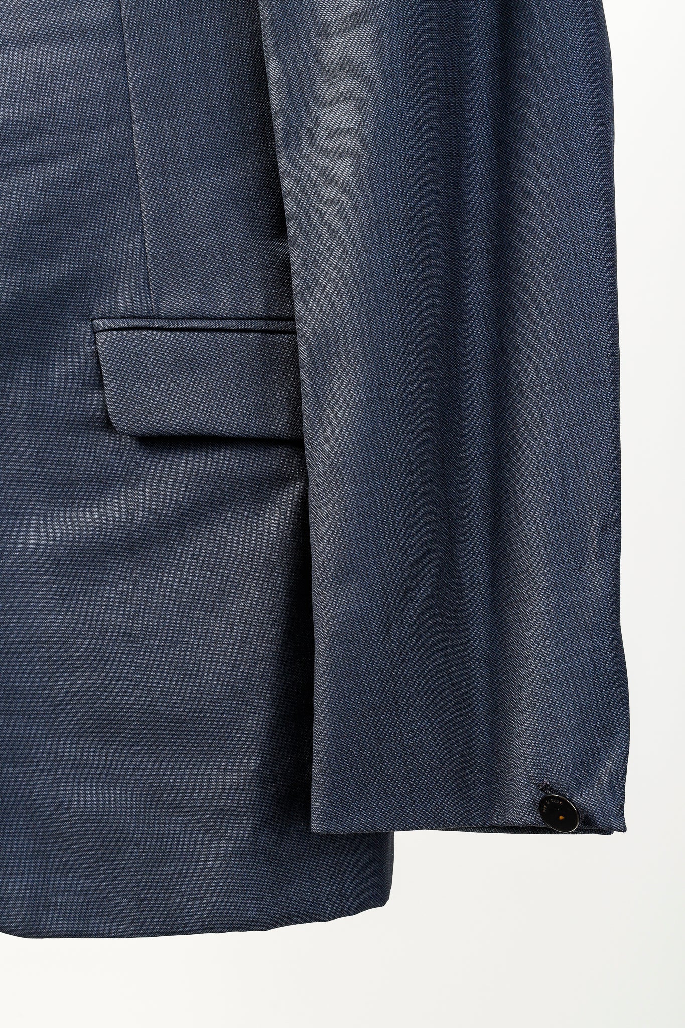 Rag & Bone Navy Blue Wool-Suiting Tailored Blazer
