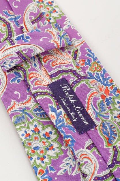 Ralph Lauren Purple Silk Paisley Tie