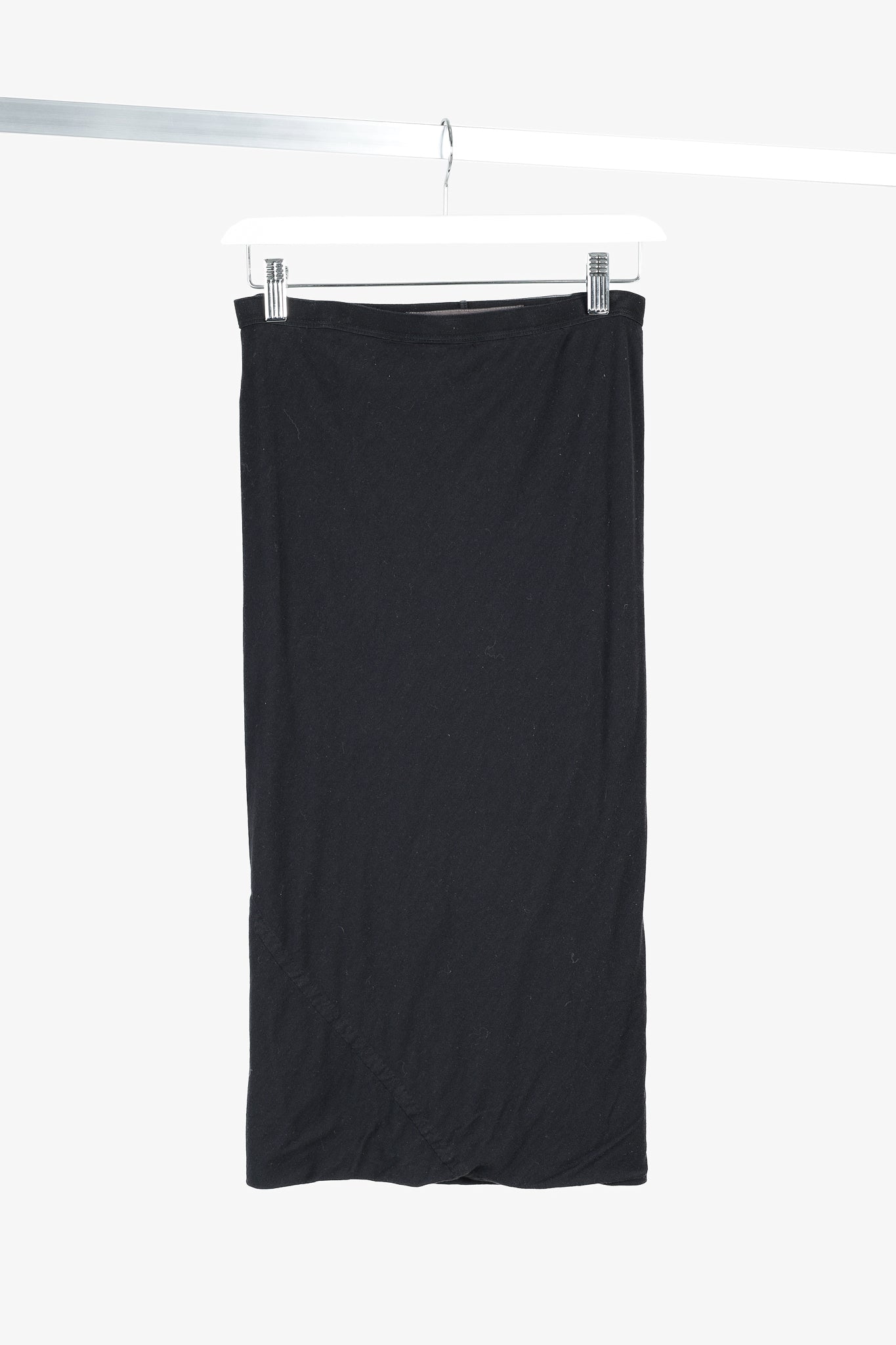 Rick Owens Vintage Lilies Black Jersey Column Skirt
