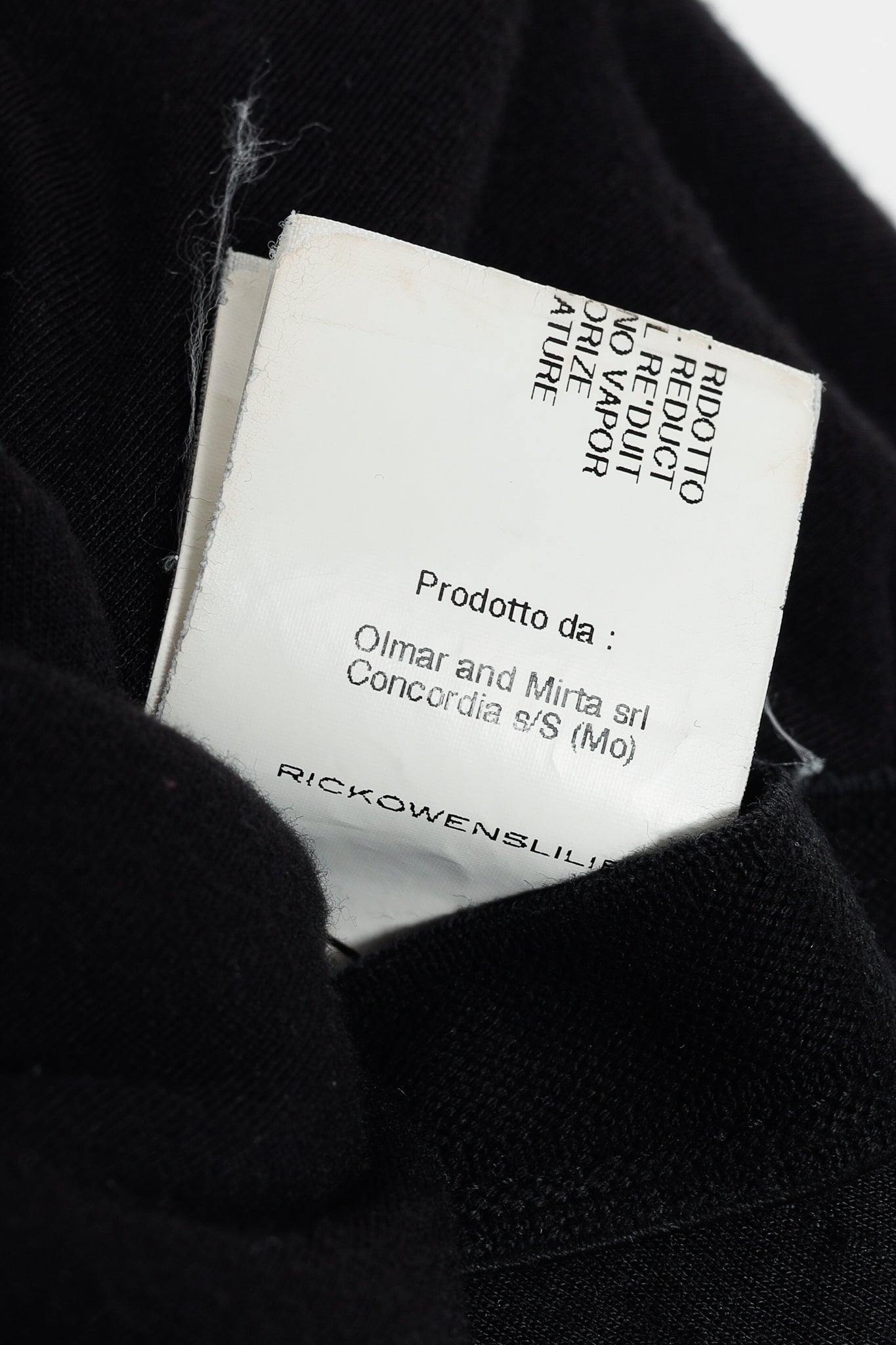 Rick Owens Vintage Lilies Black Jersey Column Skirt