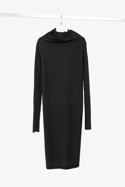 Rick Owens DRKSHDW AW/14 Black Cotton Long-Sleeve Midi Dress
