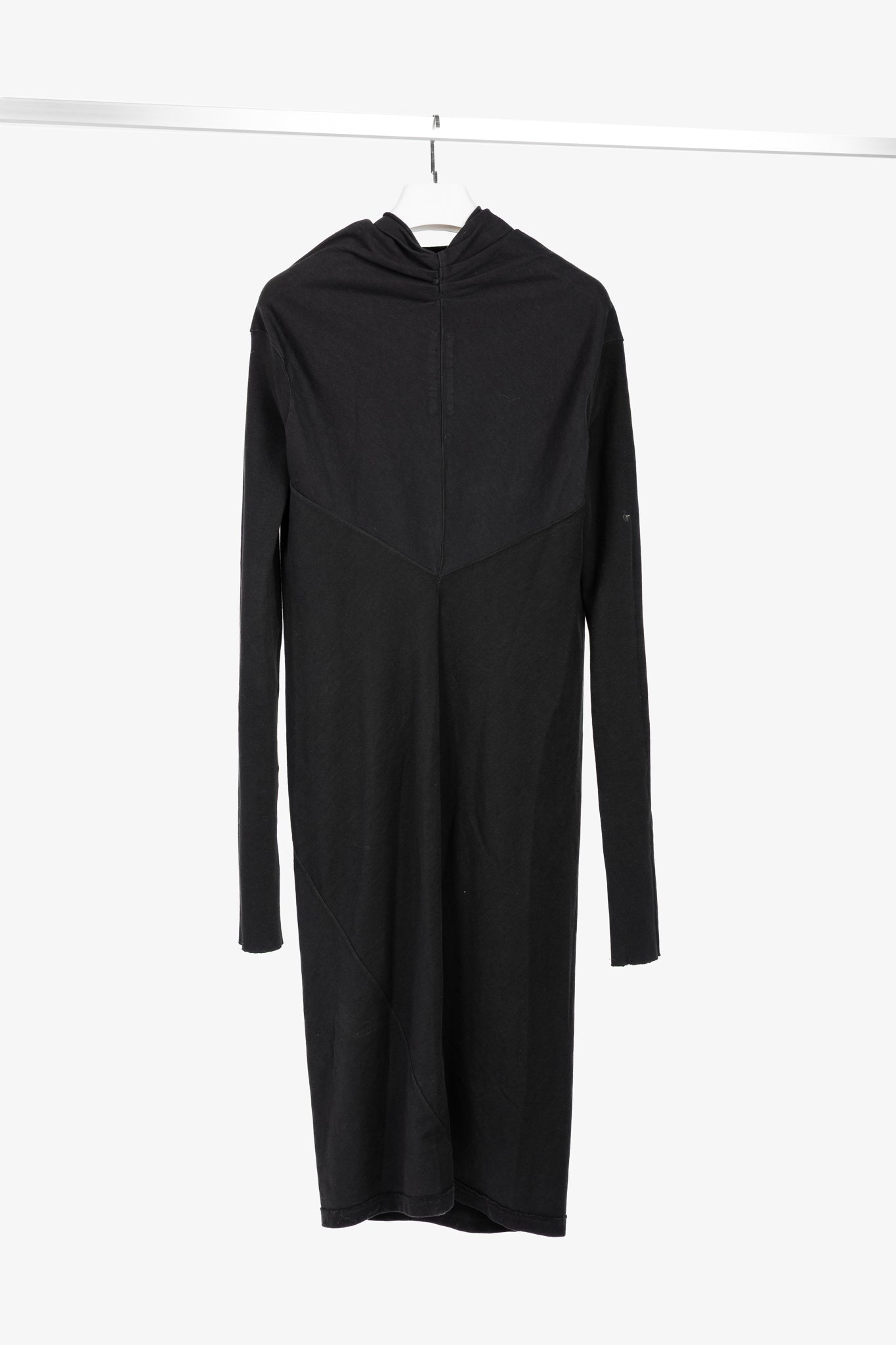 Rick Owens DRKSHDW AW/14 Black Cotton Long-Sleeve Midi Dress