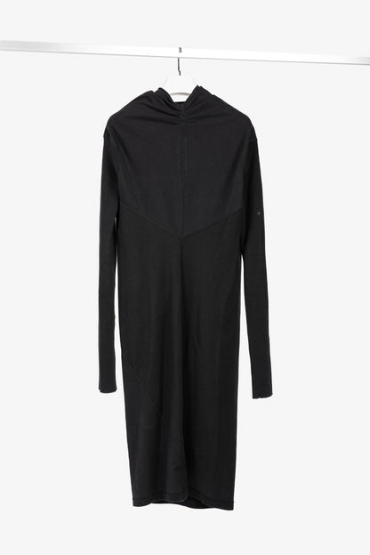 Rick Owens DRKSHDW AW/14 Black Cotton Long-Sleeve Midi Dress