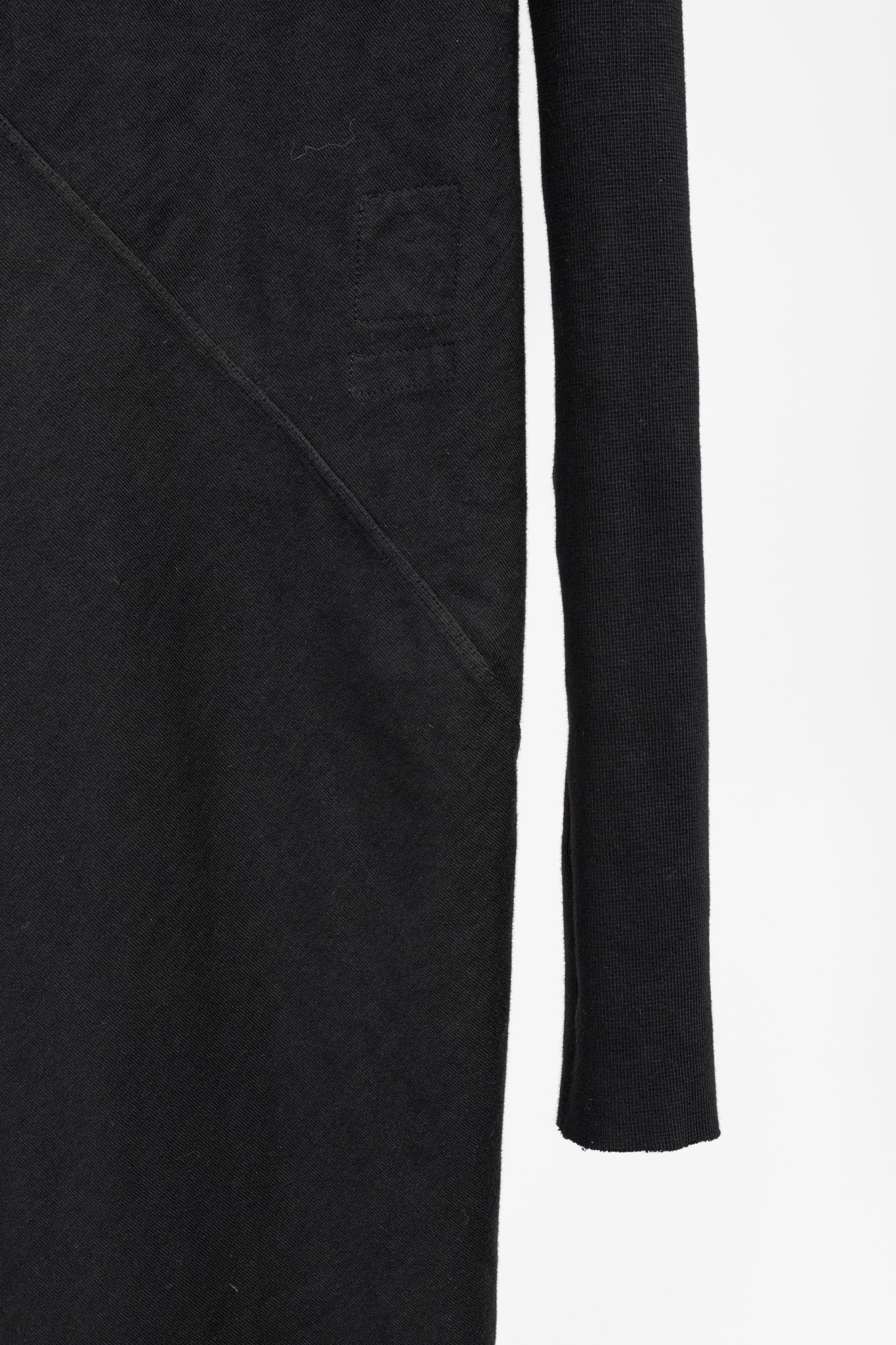Rick Owens DRKSHDW AW/14 Black Cotton Long-Sleeve Midi Dress