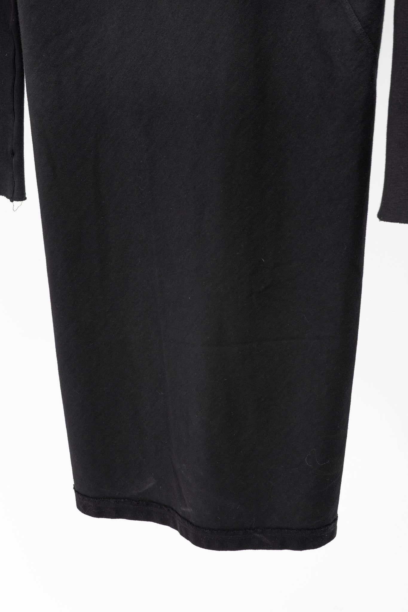 Rick Owens DRKSHDW AW/14 Black Cotton Long-Sleeve Midi Dress