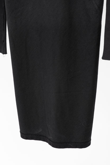 Rick Owens DRKSHDW AW/14 Black Cotton Long-Sleeve Midi Dress